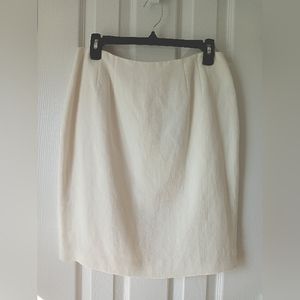 NWT Linda Allard Ellen Tracy Cream Women's Petite Size 12 Skirt